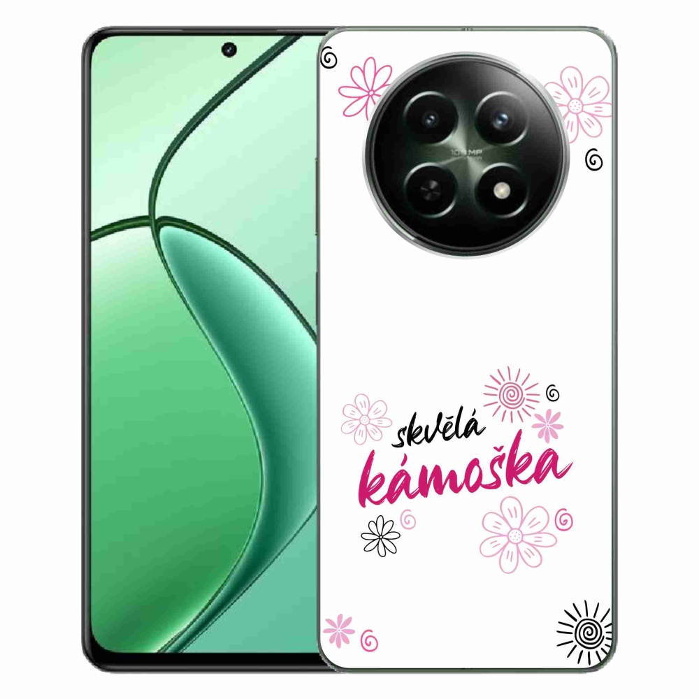 Gélový kryt mmCase na Realme 12 5G/12x 5G - skvelá kamoška biele pozadie