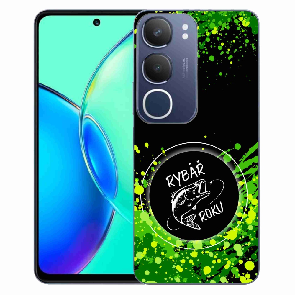 Gélový kryt mmCase na Vivo Y19s - rybár roku čierne pozadie