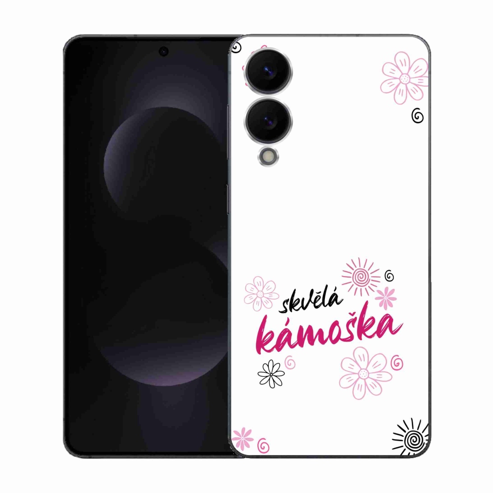 Gélový kryt mmCase na Samsung Galaxy S25 Edge - skvelá kamoška biele pozadie