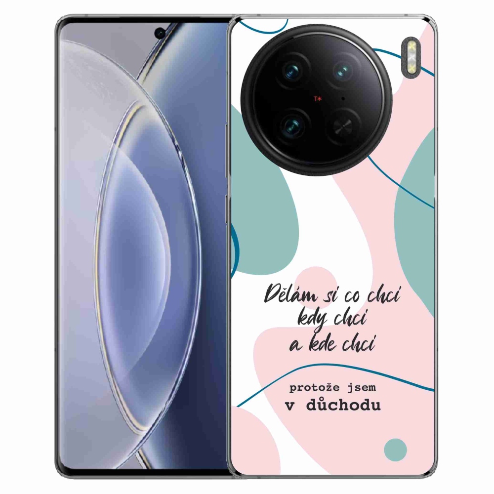 Gélový kryt mmCase na Vivo X90 Pro - vtipný text 10 biele pozadie