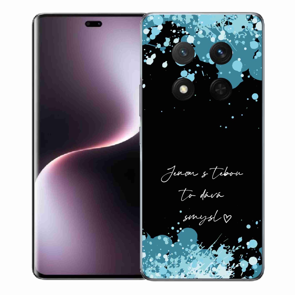 Gélový kryt mmCase na Honor Magic 7 Lite 5G - zamilovaný text čierne pozadie