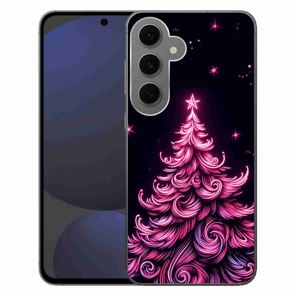 Gélový kryt mmCase na Samsung Galaxy S24 FE - neónový vianočný stromček 2