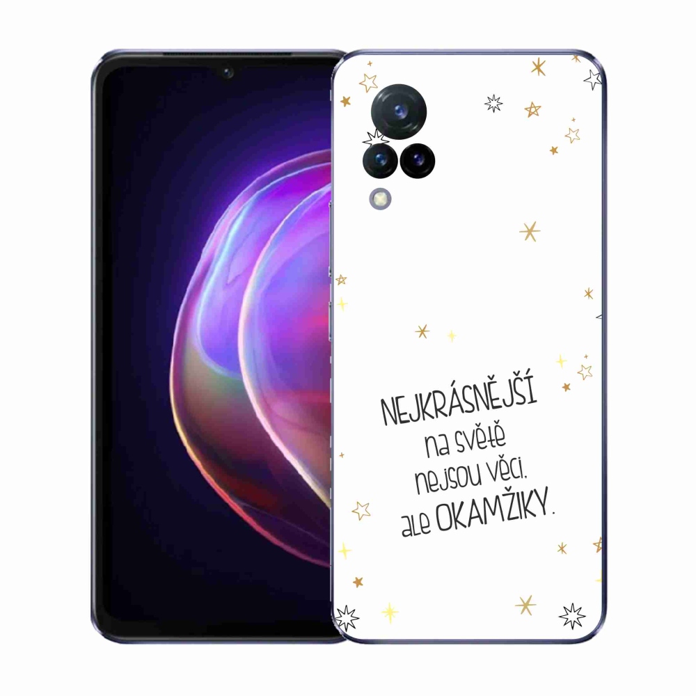 Gélový kryt mmCase na Vivo V21 4G/5G - citát 4 biele pozadie