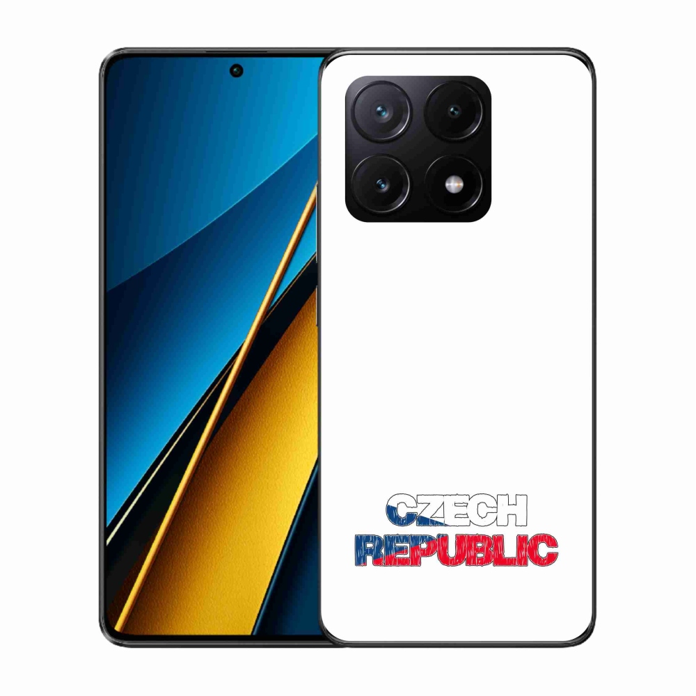 Gélový kryt mmCase na Xiaomi Poco X6 Pro 5G - Czech Republic biele pozadie