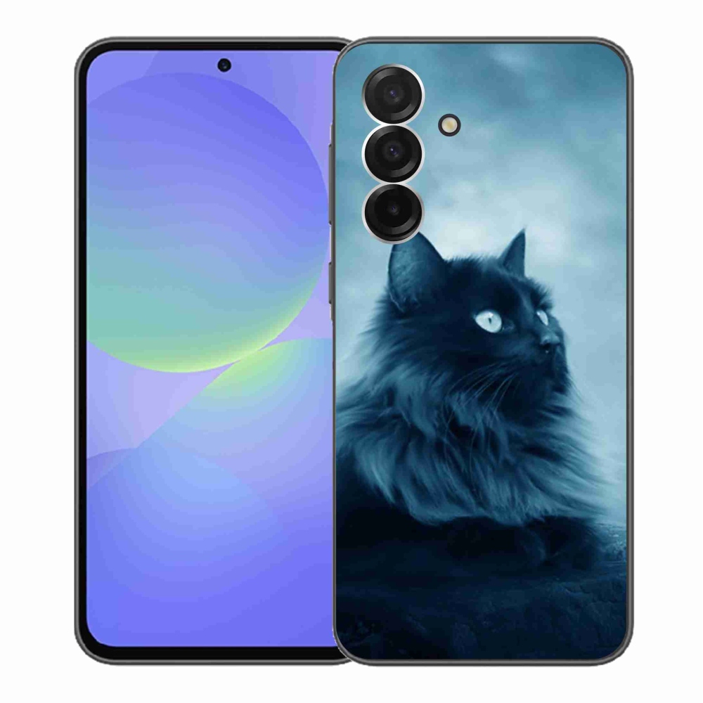Gélový kryt mmCase na Samsung Galaxy A36 5G - čierna mačka 1