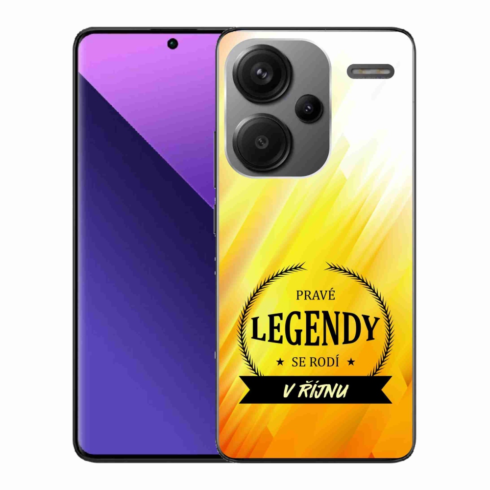 Gélový kryt mmCase na Xiaomi Redmi Note 13 Pro+ 5G - legendy v októbri žlté pozadie