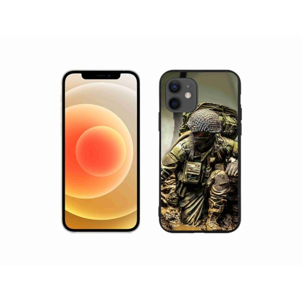 Gélový kryt mmCase na iPhone 12 mini - vojak