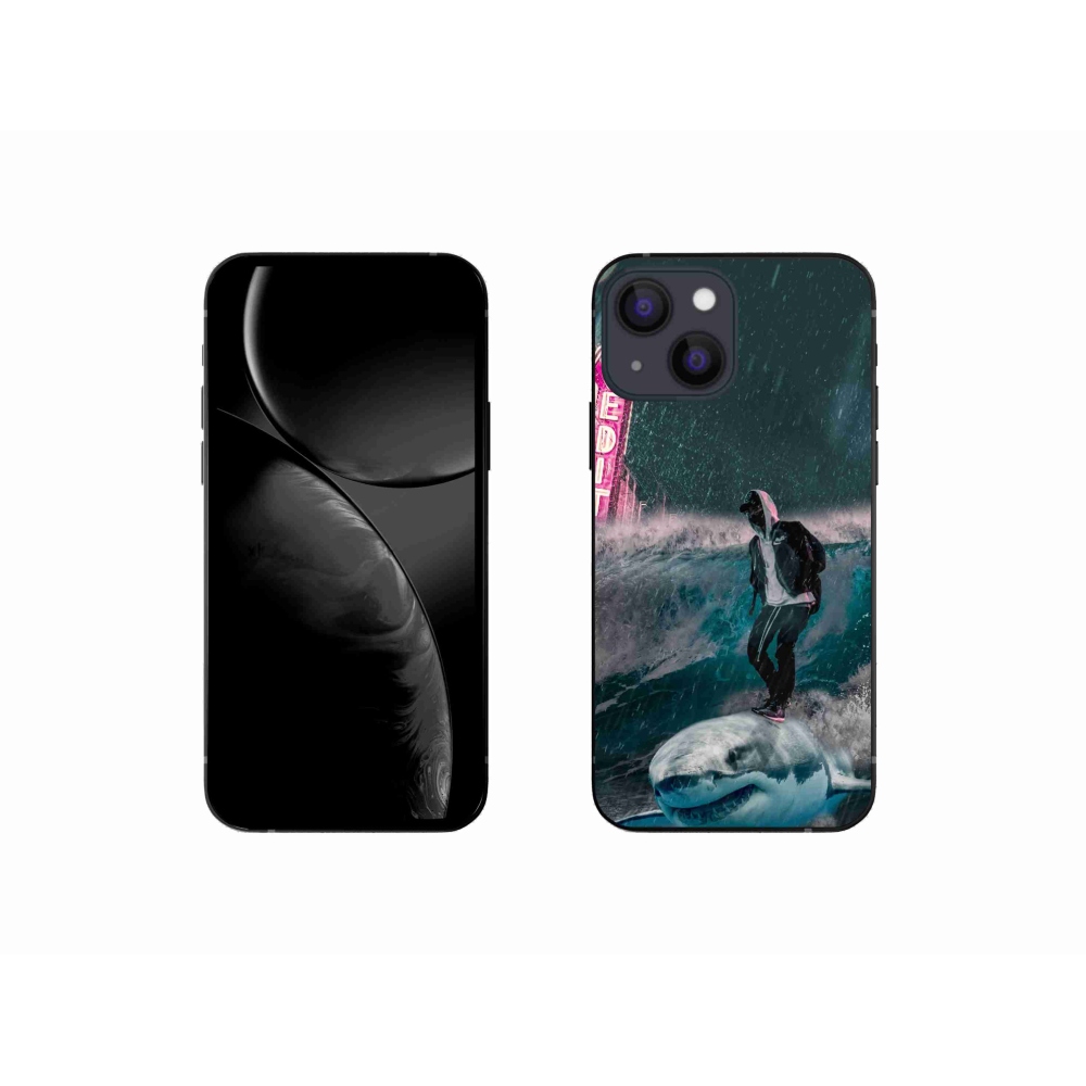Gélový kryt mmCase na iPhone 13 mini - žralok