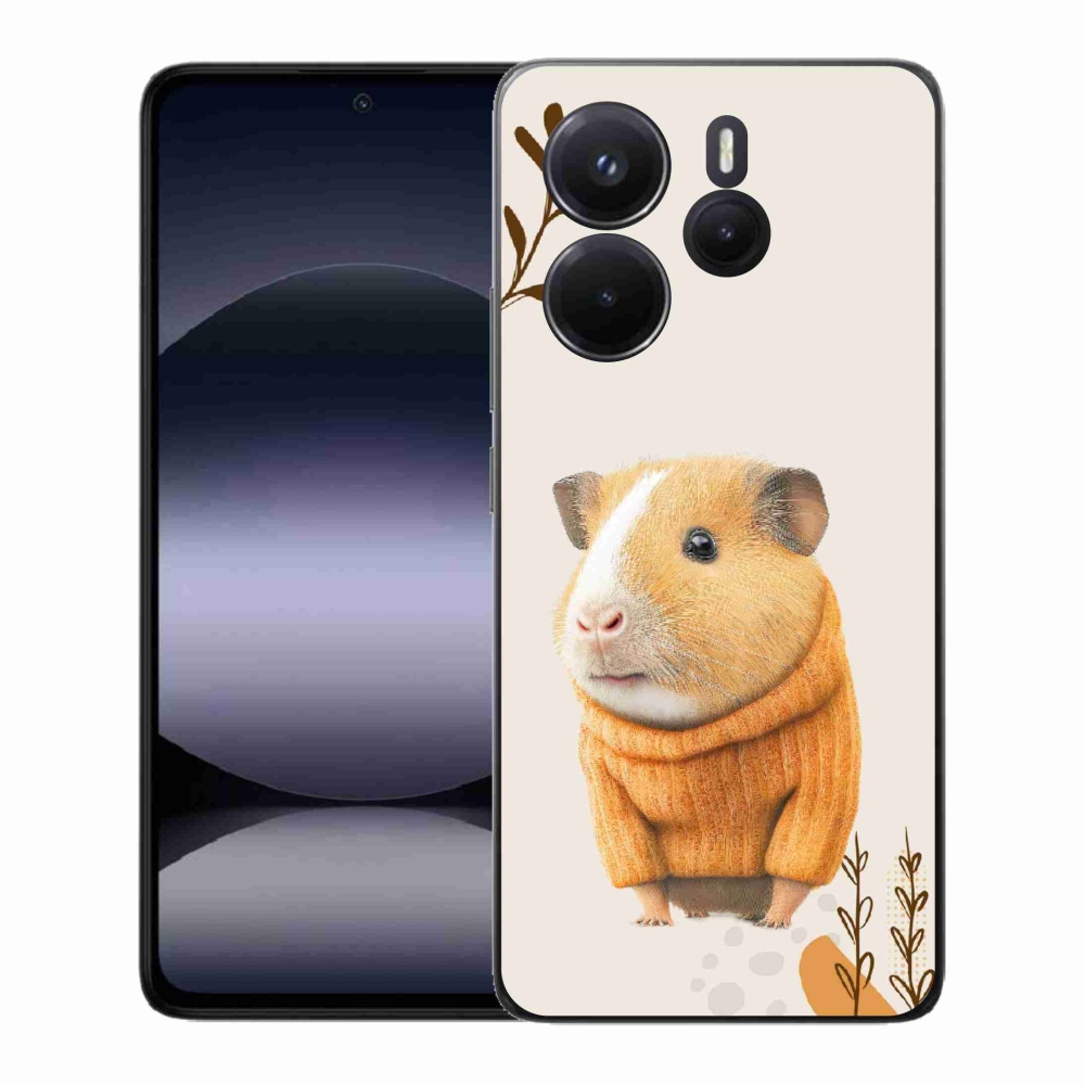 Gélový kryt mmCase na Xiaomi Redmi Note 14 - morča vo svetri