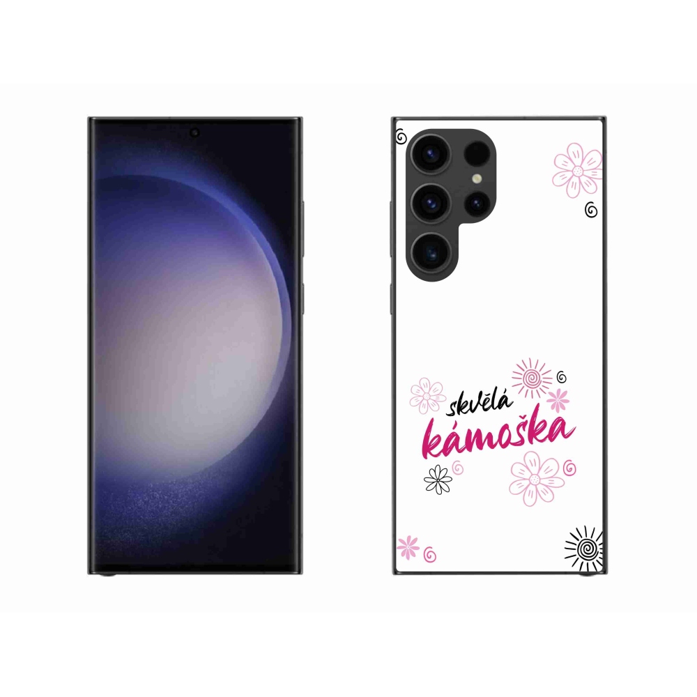 Gélový kryt mmCase na Samsung Galaxy S23 Ultra 5G - skvelá kamoška biele pozadie