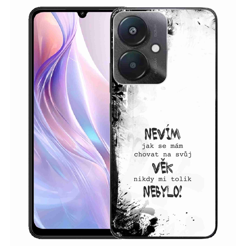 Gélový kryt mmCase na Xiaomi Redmi 13C 5G - vtipný text 14 biele pozadie