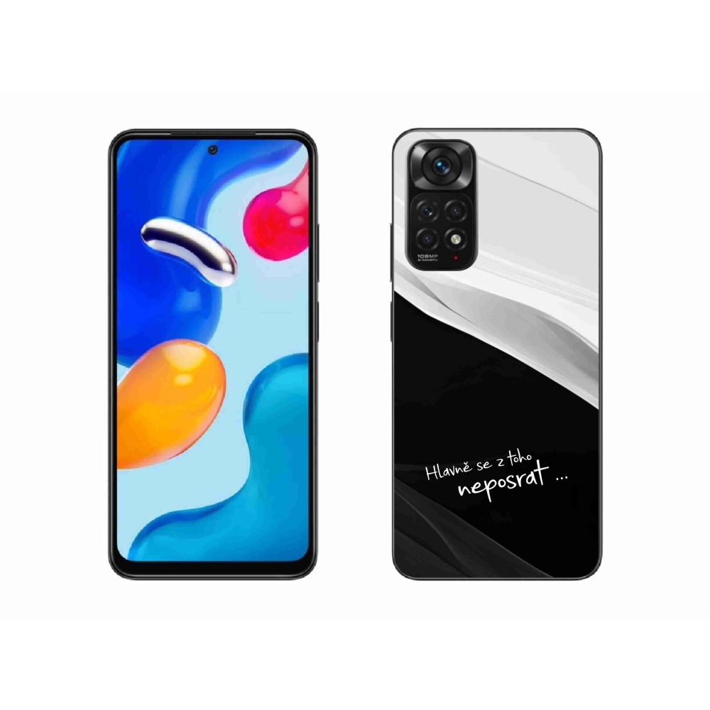 Gélový kryt mmCase na Xiaomi Redmi Note 11 4G - vtipný text 13 čiernobiele pozadie