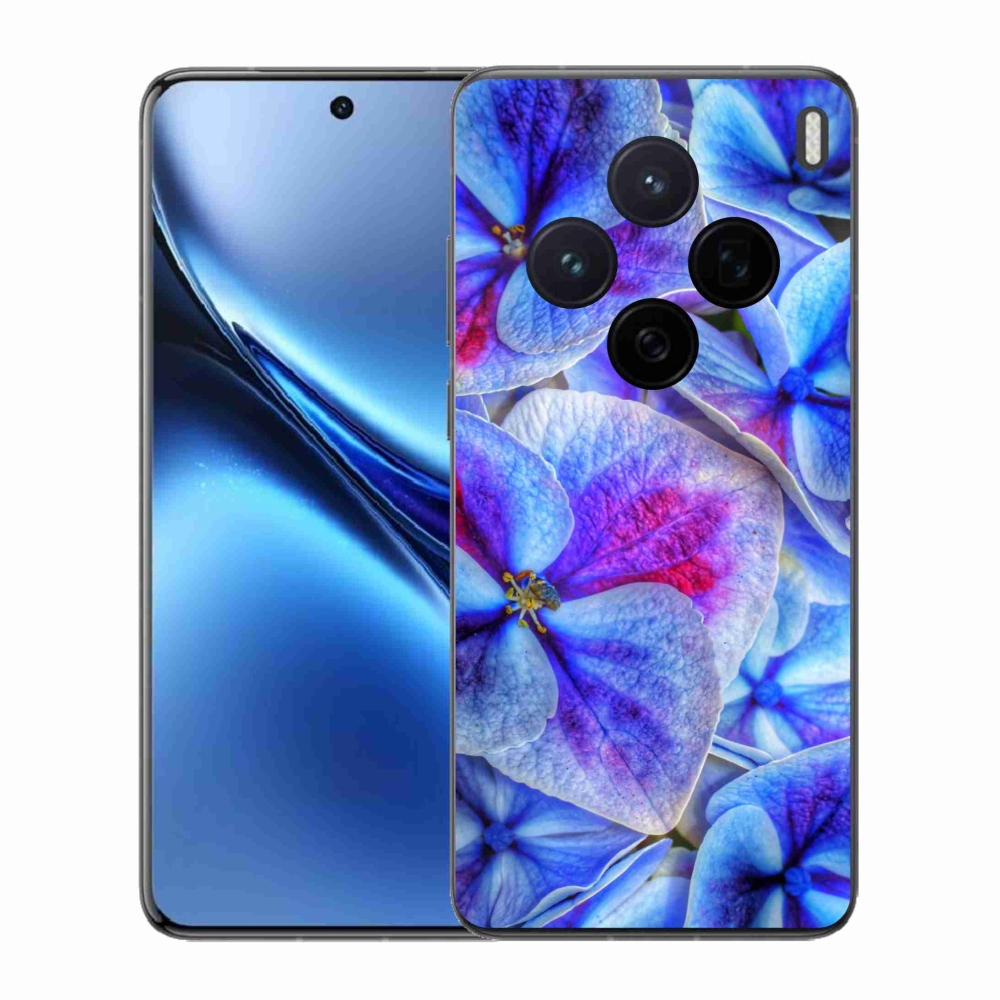 Gélový kryt mmCase na Vivo X200 5G - modré kvety 1
