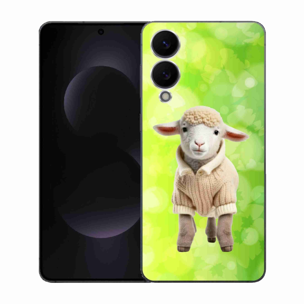 Gélový kryt mmCase na Samsung Galaxy S25 Edge - jahňa vo svetri