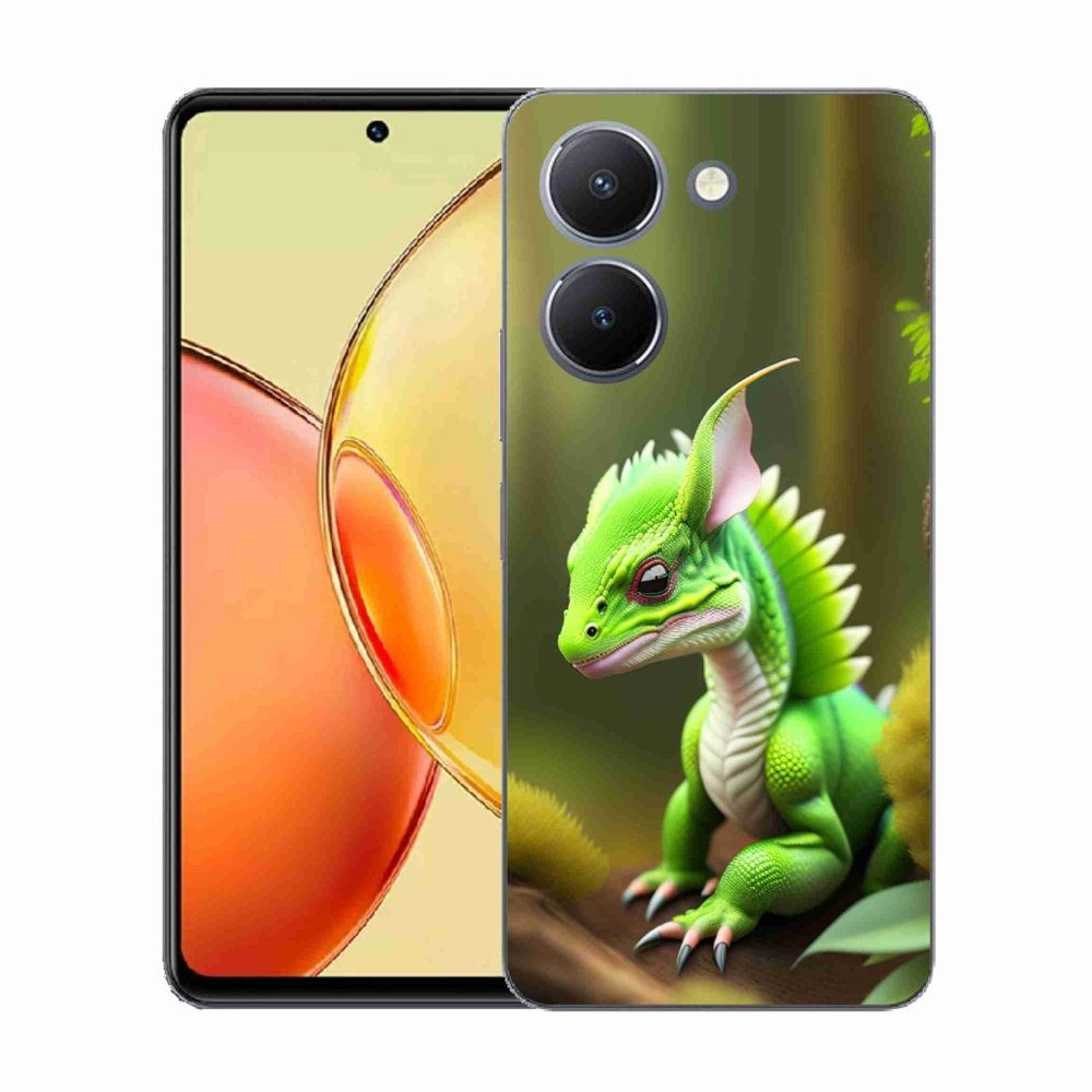 Gélový kryt mmCase na Vivo Y36 - zelený dráčik