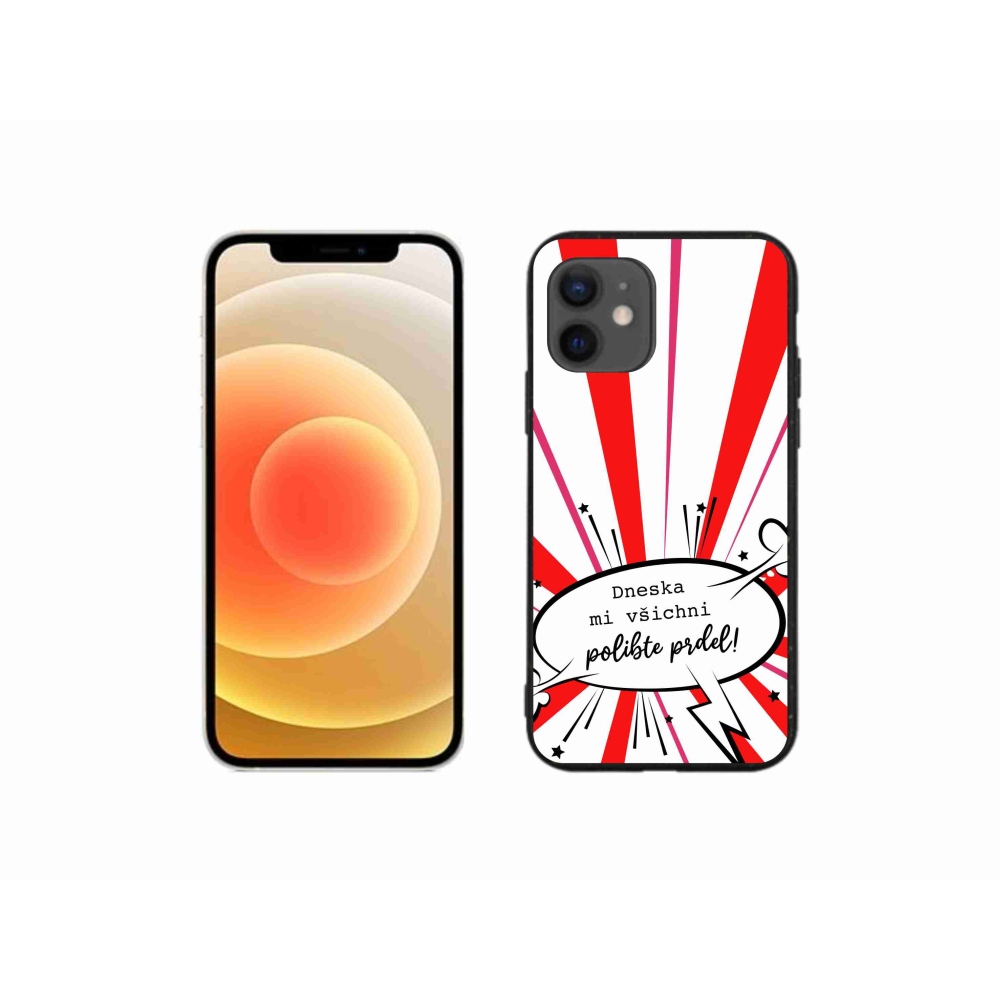 Gélový kryt mmCase na iPhone 12 mini - vtipný text 15 biele pozadie