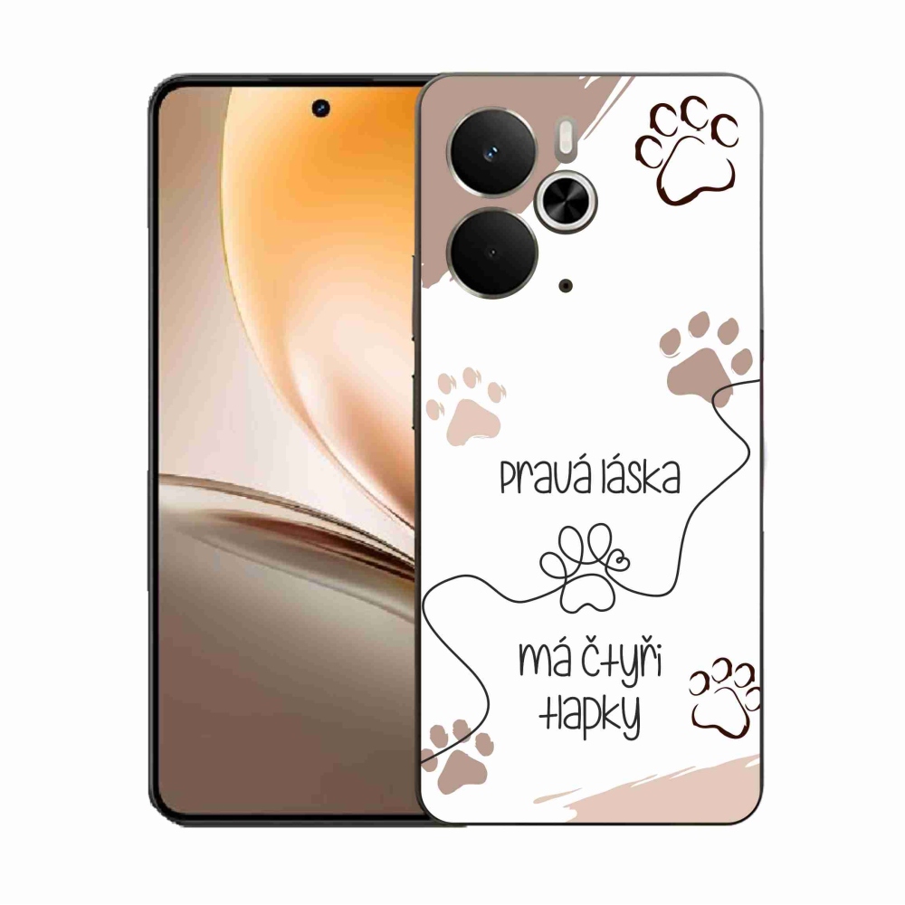 Gélový kryt mmCase na Realme 14 5G - psí motív 1 biele pozadie