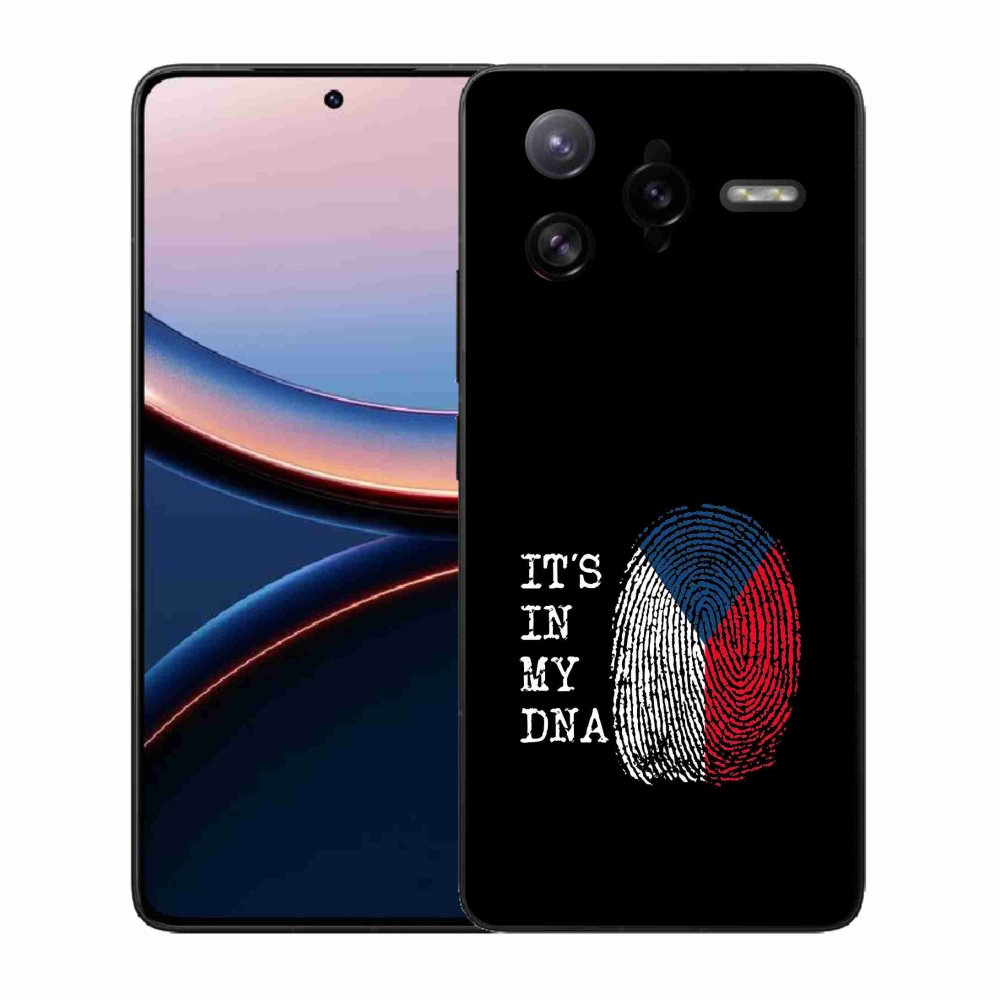 Gélový kryt mmCase na Xiaomi Poco F7 Ultra - vlajka odtlačok prsta čierne pozadie