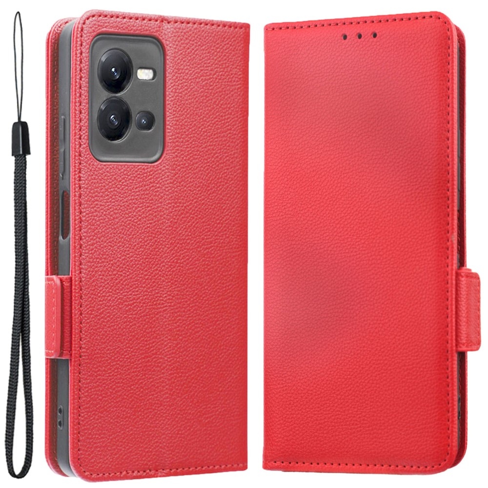 Wallet knižkové púzdro na Vivo X80 Lite - červené
