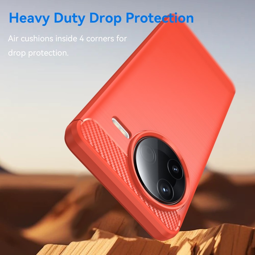 Carbon odolný gélový obal na Xiaomi Poco F7 Pro - červený