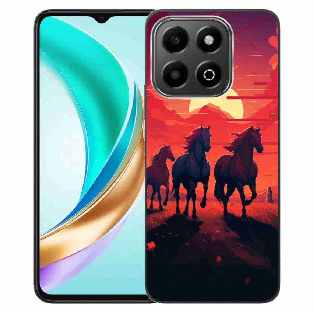 Gélový kryt mmCase na Honor X6b - kone a západ slnka