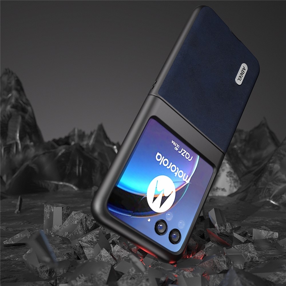 ABEEL plastový obal s pevným chrbtom na Motorola Razr 40 Ultra 5G - modrý