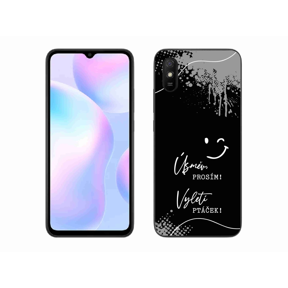 Gélový kryt mmCase na Xiaomi Redmi 9A - vtipný text 4 čierne pozadie
