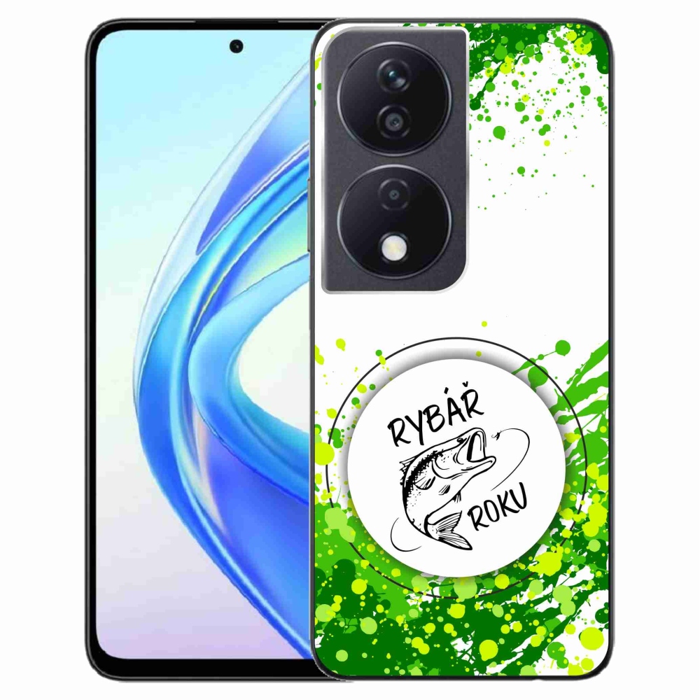 Gélový kryt mmCase na Honor X7b/Honor 90 Smart - rybár roka biele pozadie