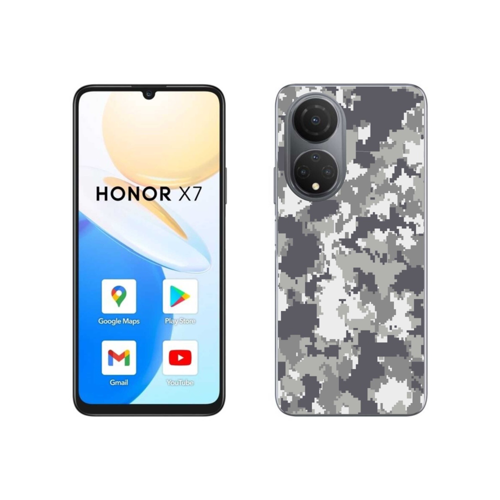 Gélový kryt mmCase na Honor X7 - maskáčový vzor 2