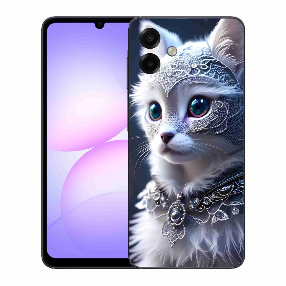 Gélový kryt mmCase na Samsung Galaxy A07 4G - biela mačka