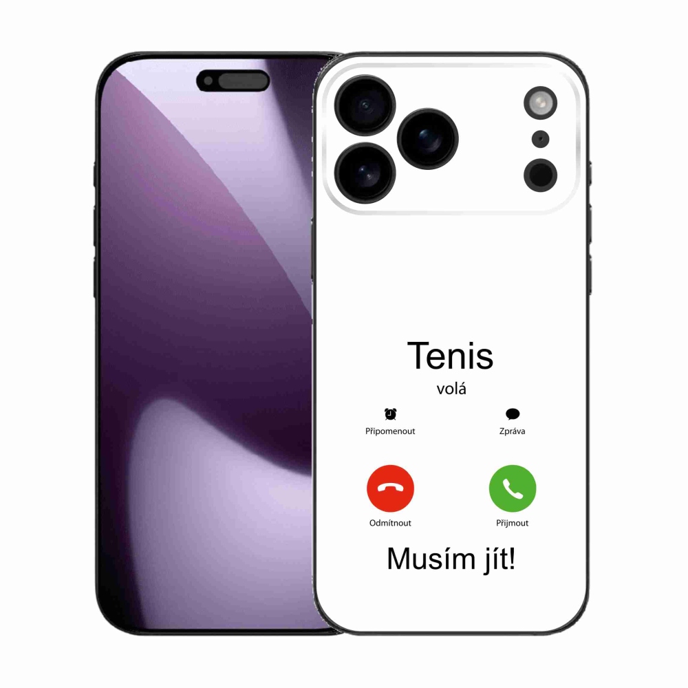 Gélový kryt mmCase na iPhone 17 Pro Max - tenis volá biele pozadie