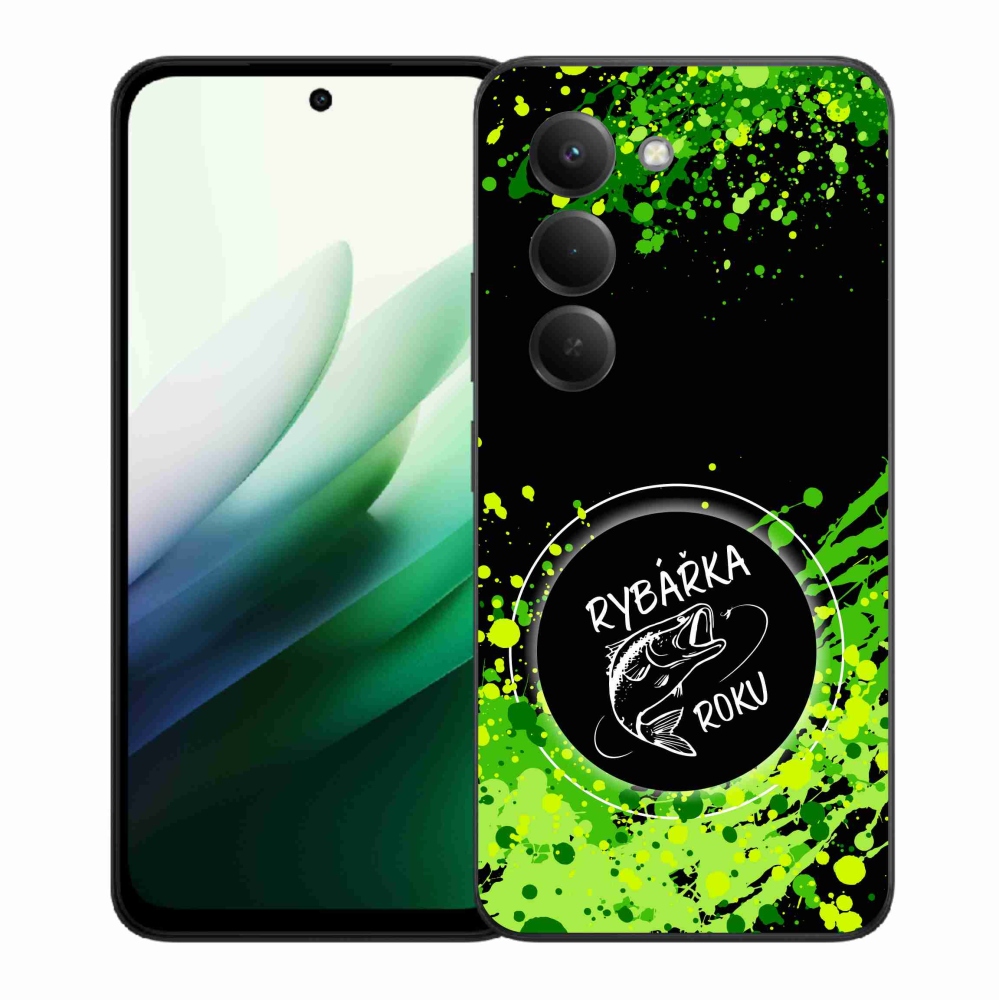 Gélový kryt mmCase na Xiaomi Redmi 15 5G - rybárka roku čierne pozadie