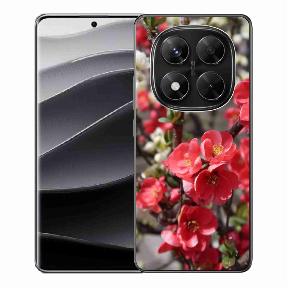 Gélový kryt mmCase na Xiaomi Redmi Note 14 Pro 5G/Poco X7 5G - červené kvety