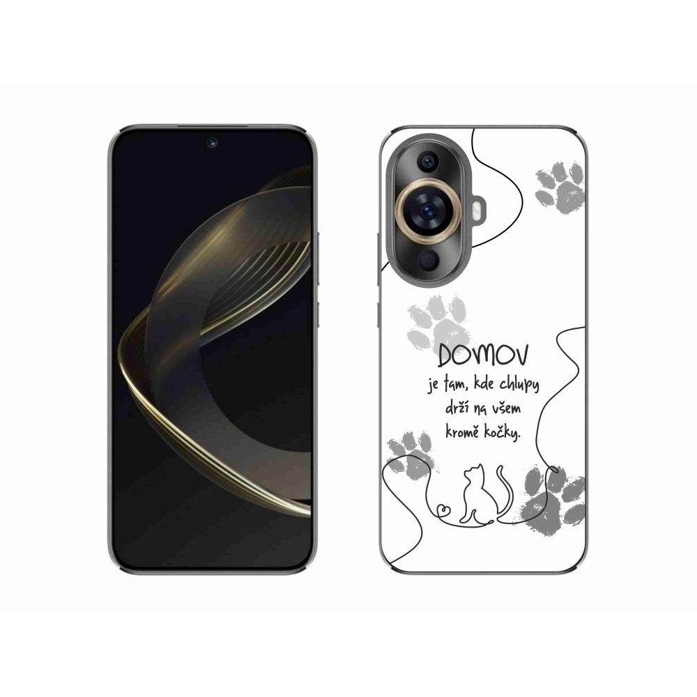 Gélový kryt mmCase na Huawei Nova 11 - mačacie motív biele pozadie