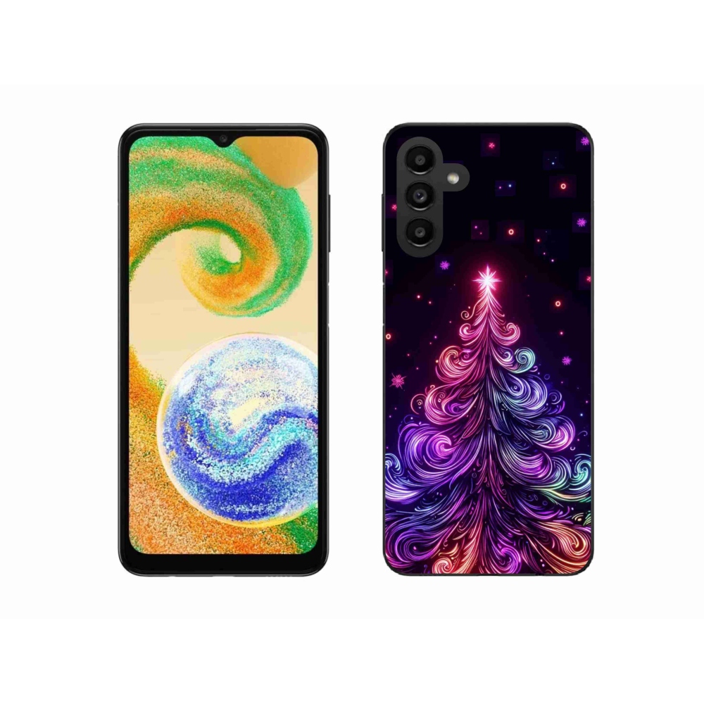 Gélový kryt mmCase na Samsung Galaxy A04s (164.7x76.7x9.1mm) - neónový vianočný stromček 1