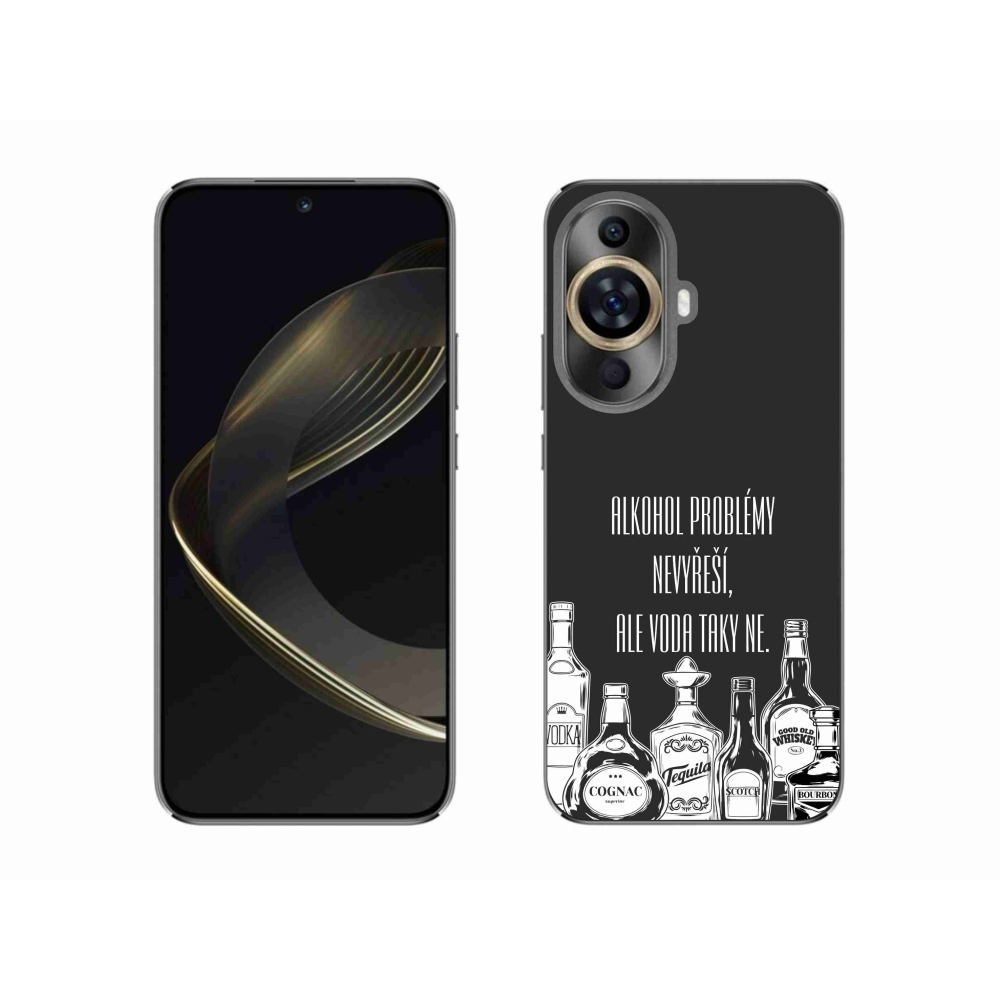 Gélový kryt mmCase na Huawei Nova 11 - vtipný text čierne pozadie