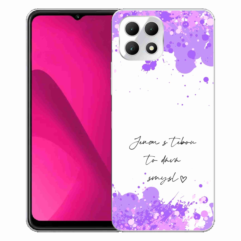 Gélový kryt mmCase na T-Mobile T Phone 2 - zamilovaný text biele pozadie