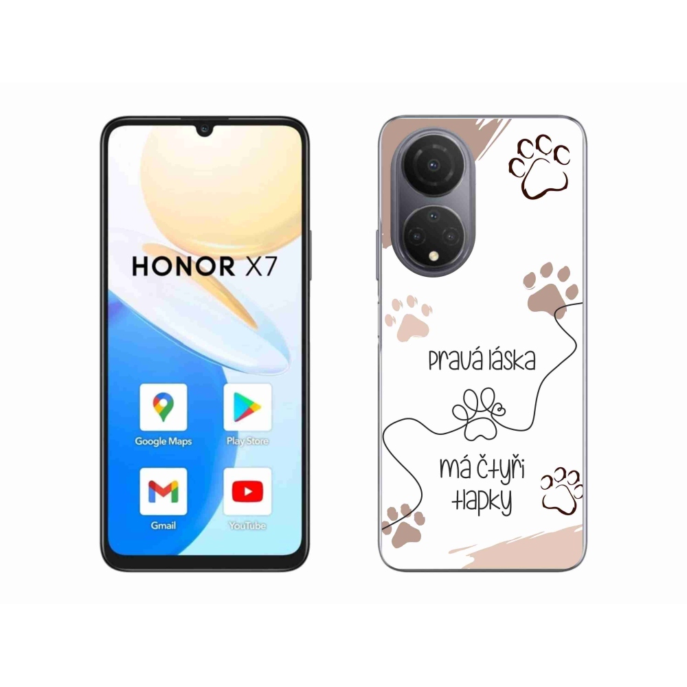 Gélový kryt mmCase na Honor X7 - psí motív 1 biele pozadie