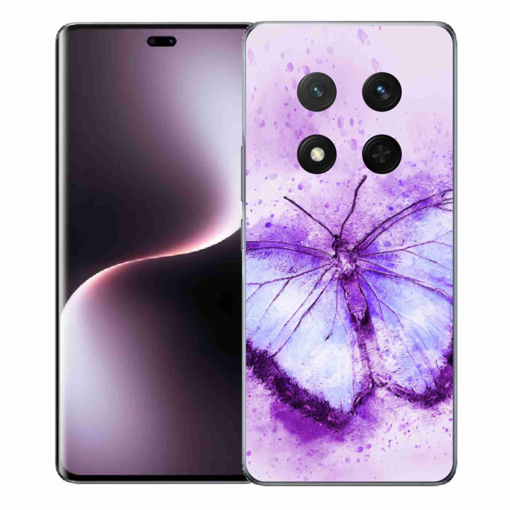 Gélový kryt mmCase na Honor Magic 7 Lite 5G - fialový motýľ