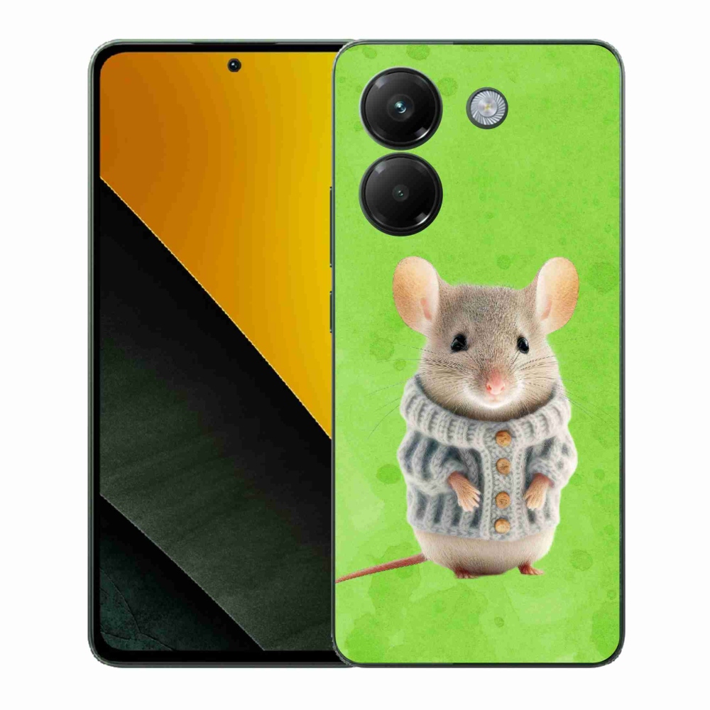 Gélový kryt mmCase na Xiaomi Poco M7 Pro 5G - myška vo svetri