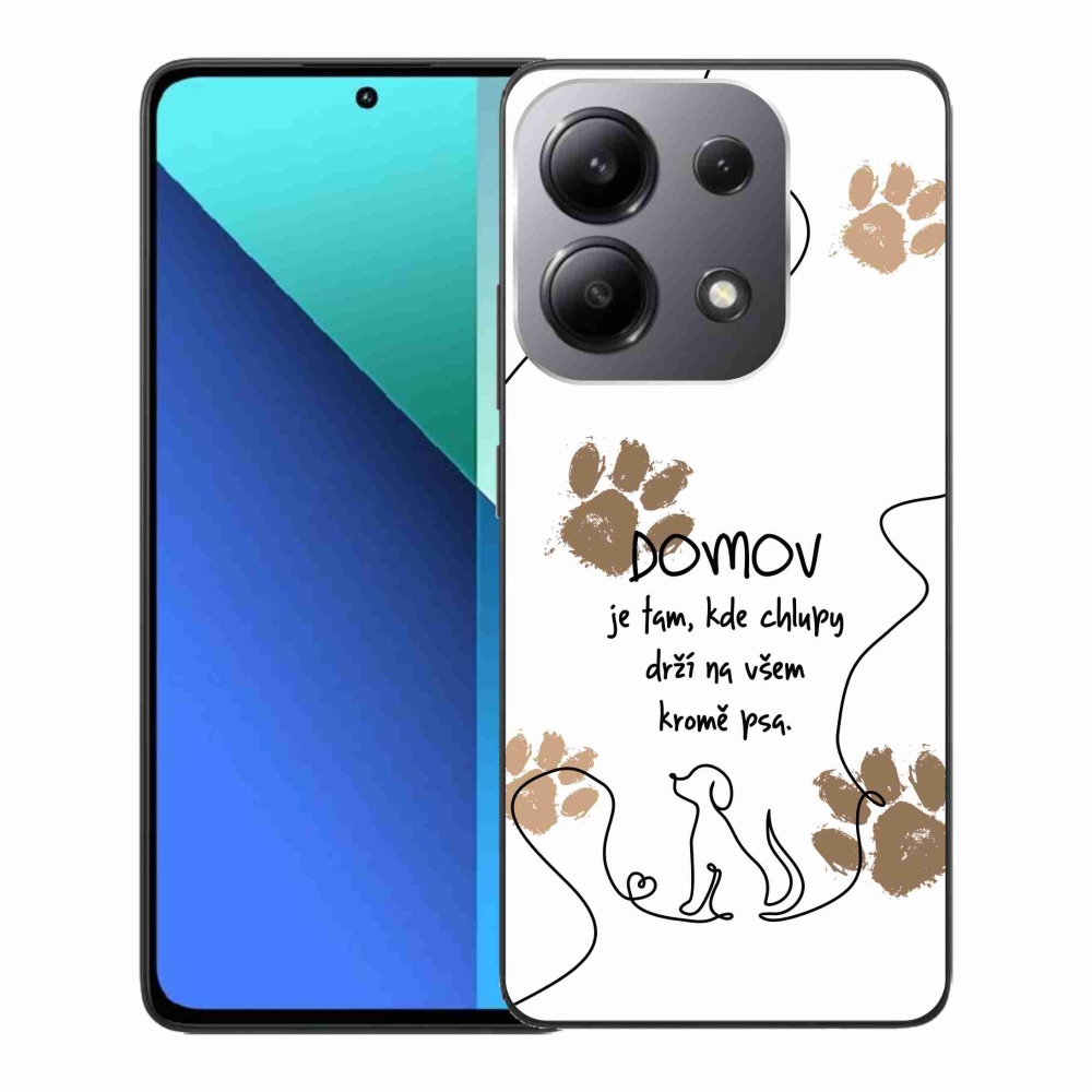 Gélový kryt mmCase na Xiaomi Redmi Note 13 - psí motív biele pozadie