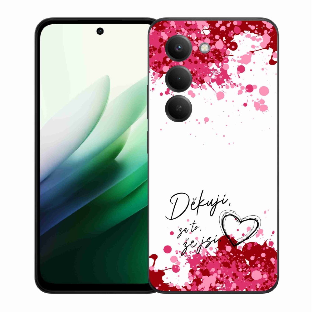 Gélový kryt mmCase na Xiaomi Redmi 15 5G - zamilovaný text 2 biele pozadie