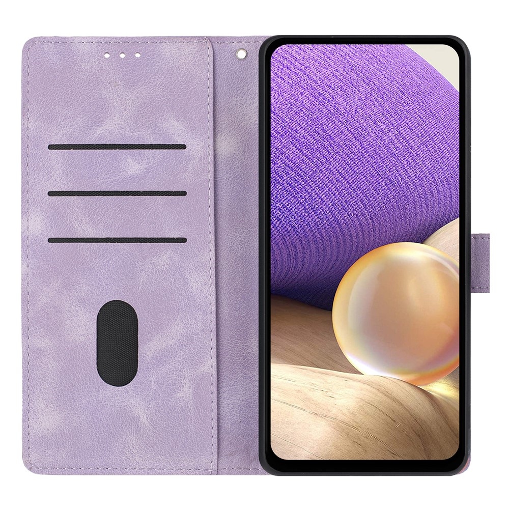 Triangly knižkové puzdro na Xiaomi 15T - fialové