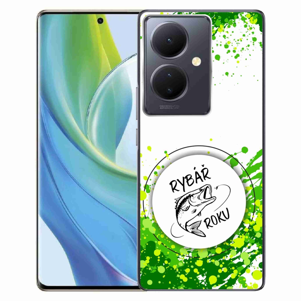 Gélový kryt mmCase na Vivo V29 Lite 5G - rybár roka biele pozadie