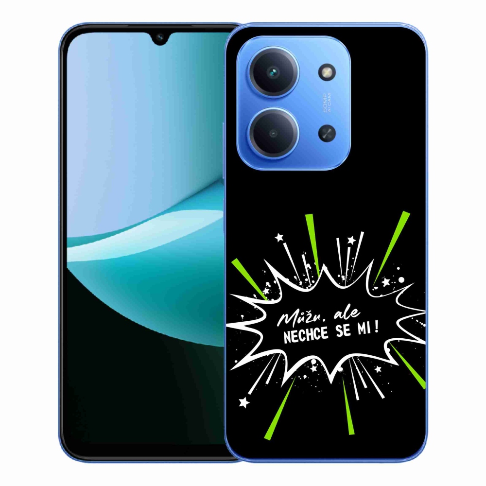 Gélový kryt mmCase na Xiaomi Redmi 15C 4G/5G (173mm) - vtipný text 11 čierne pozadie