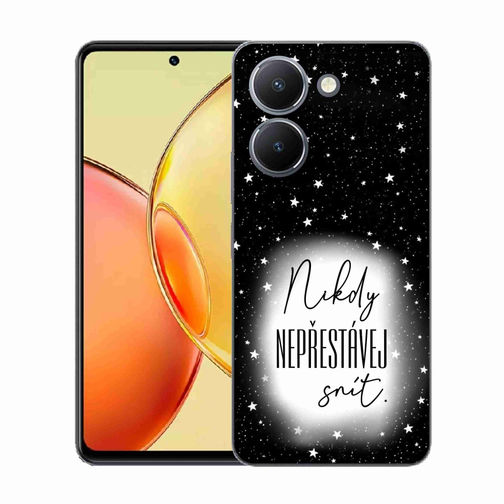Gélový kryt mmCase na Vivo Y36 - citát 1 bieločierne pozadie