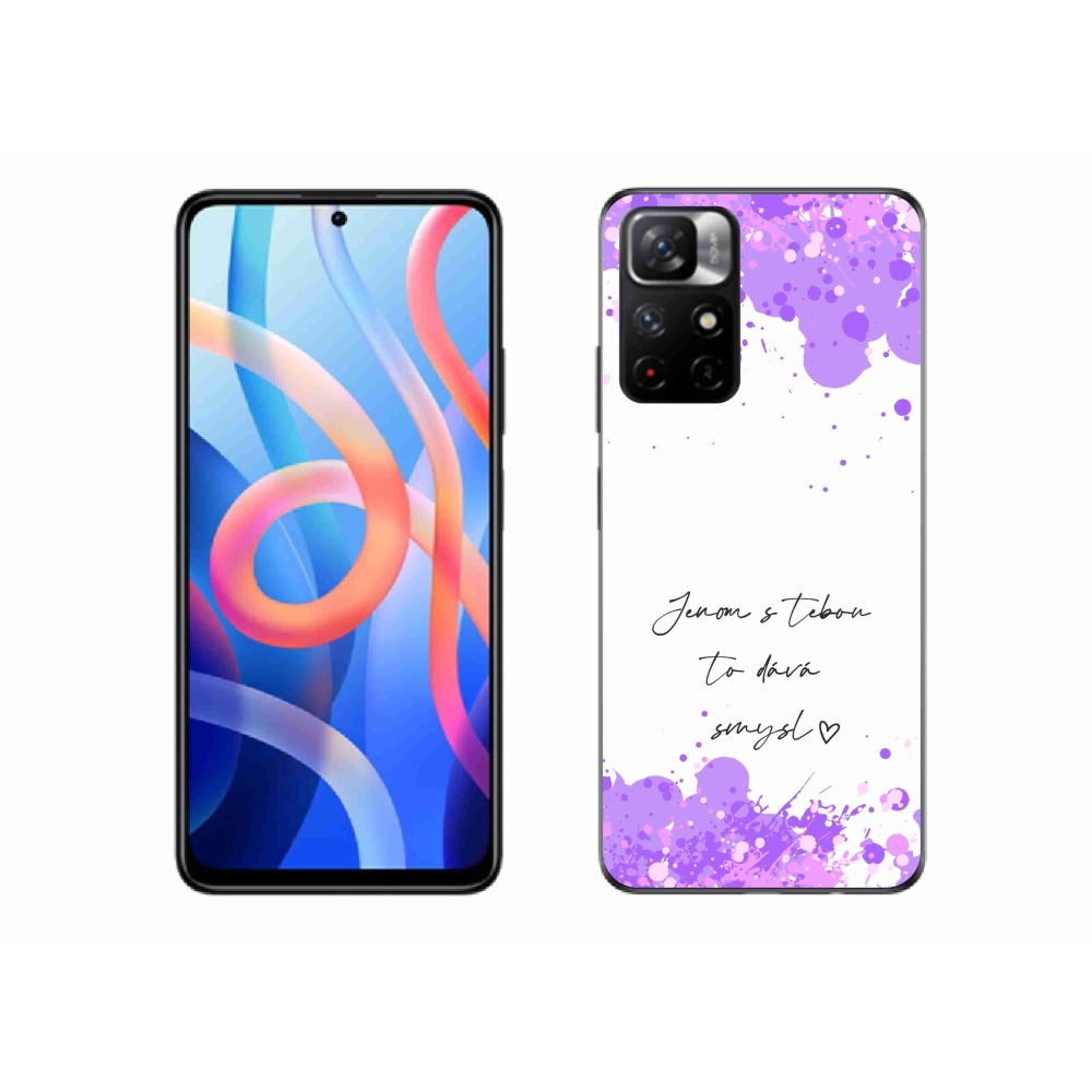Gélový kryt mmCase na Xiaomi Redmi Note 11S 5G - zamilovaný text biele pozadie