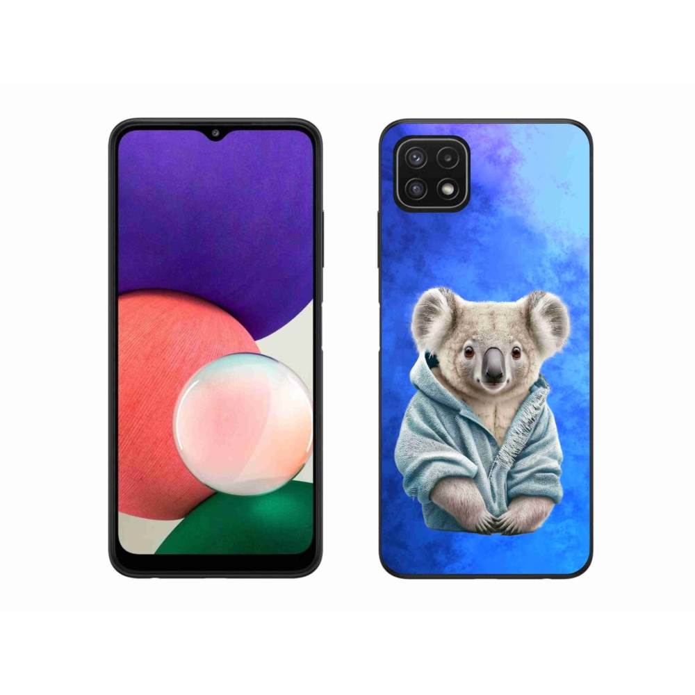 Gélový kryt mmCase na Samsung Galaxy A22 5G - koala vo svetri