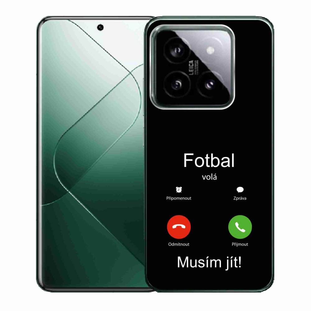 Gélový kryt mmCase na Xiaomi 14 - futbal volá čierne pozadie