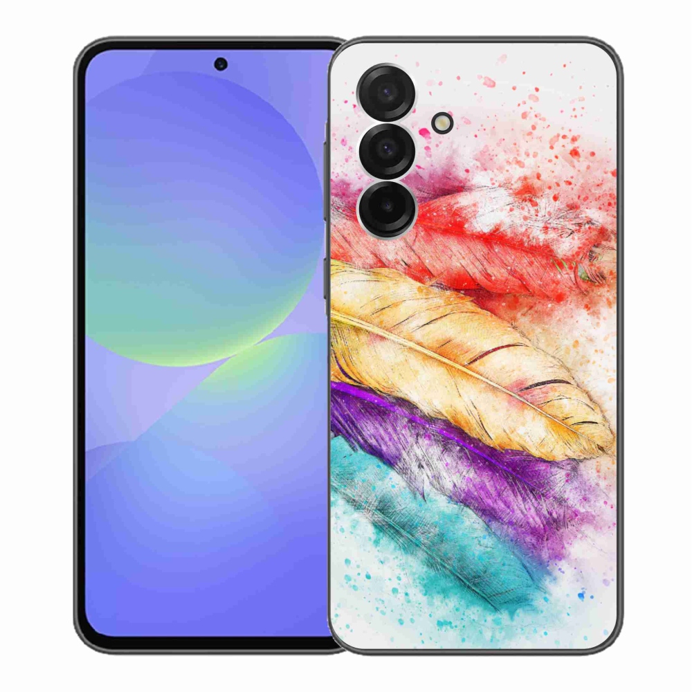 Gélový kryt mmCase na Samsung Galaxy A36 5G - farebné perie